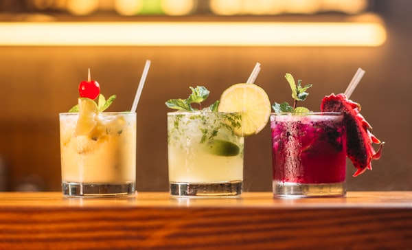 Bartender preparing cocktails